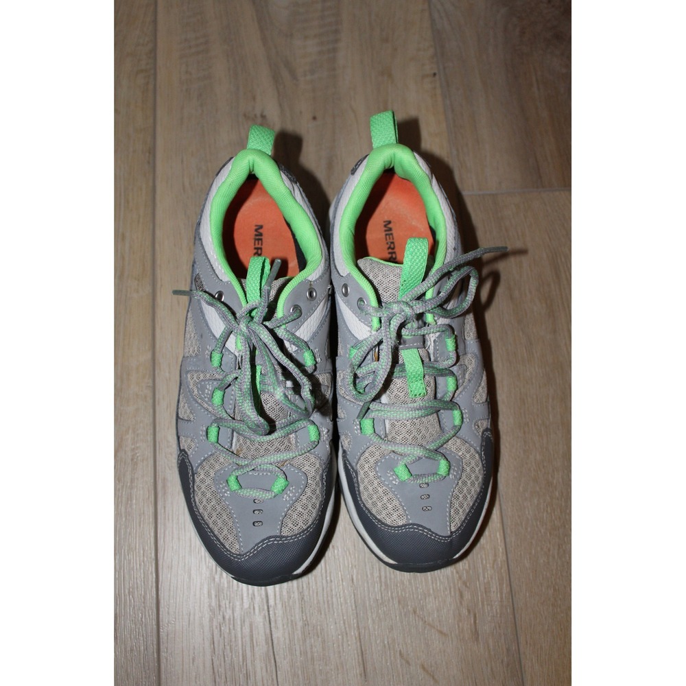 Merrell Castle Rock Lake Blue Womens Hiking Shoes Grey Lime Green J274834C Sz 9